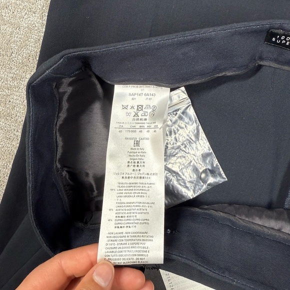 Giorgio Armani NWT 100% Lana Super 150s Made in Italy Trouser Pant Size 46 - Picture 4 of 8